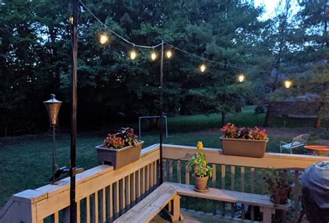 Easy DIY | How to Hang String Lights on a Deck - Garden