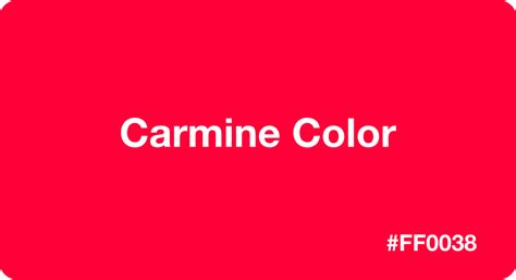 Carmine Red Color Chart