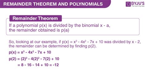 Remainder Theorem | Remainder Theorem of Polynomial | Examples