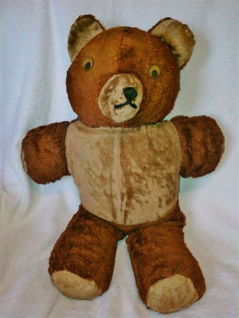 Vintage Antique GUND 1950s Bear brown - cream color mohair 20 in googly ...