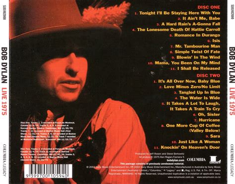 BlogRoddus: Bob Dylan - The Bootleg Series, Vol. 5: Bob Dylan Live 1975 - The Rolling Thunder ...