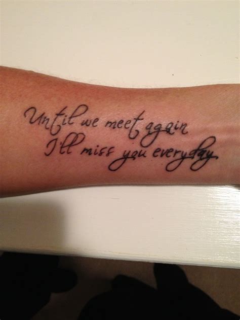 Until we meet again | Tattoo ideas | Pinterest