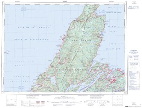 11K Sydney Topographic Map Nova Scotia | Maps & More