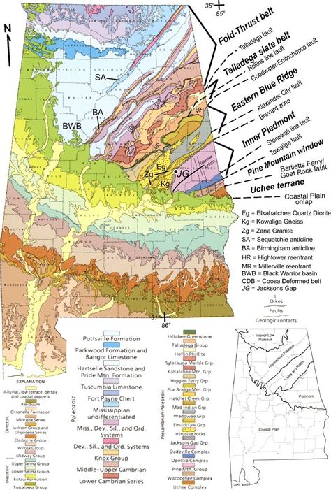 Geologic map of Alabama | Geology, Science and nature, Earth and space ...