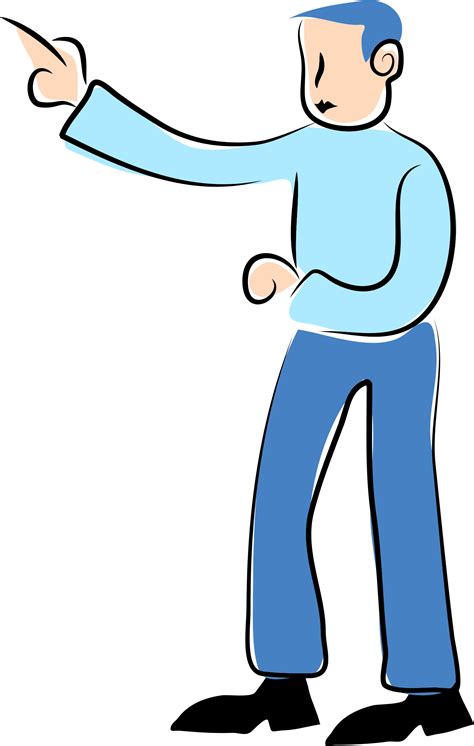 Pointing Man 2 Clipart - Full Size Clipart (#647808) - PinClipart