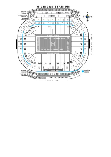 Michigan Stadium Seating Chart printable pdf download