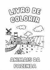 Livro De Colorir Animais Da Fazenda  Kids coloring Books Farm Animals sketch template