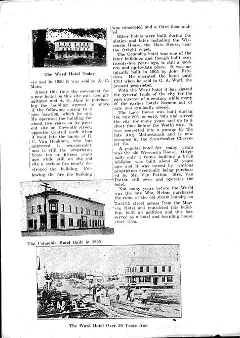 Early history of hotels in clintonville | Newspaper Article/Clipping ...