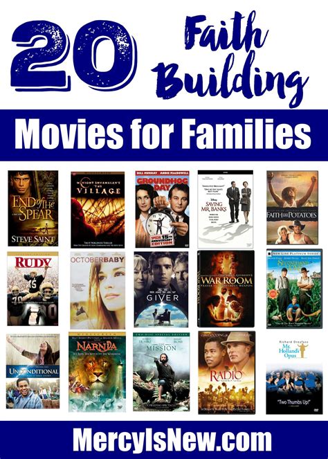 20 Faith Building Movies for Family Discussions | His Mercy is New | Inspirational movies ...