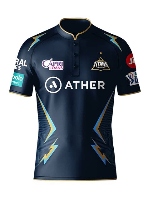 Buy Mens Navy Blue Gujarat Titans Official IPL-2023 Jersey From Fancode ...