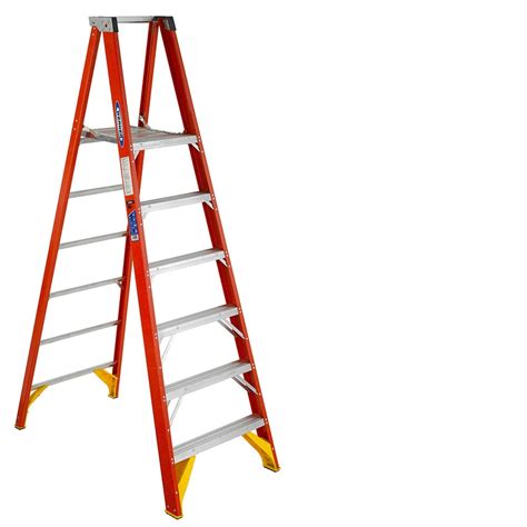 Werner 8-ft Fiberglass Type 1A - 300 lbs. Capacity Platform Step Ladder at Lowes.com