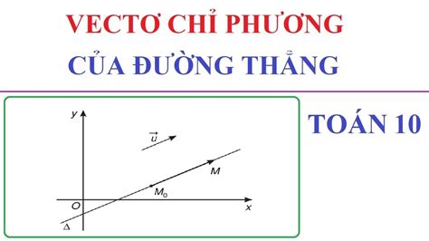 VECTƠ CHỈ PHƯƠNG CỦA ĐƯỜNG THẲNG LÀ GÌ. TOÁN LỚP 10 - YouTube