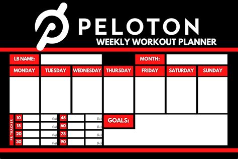 Peloton Weekly Workout Planner (Free Download) (Gift Idea) : pelotoncycle