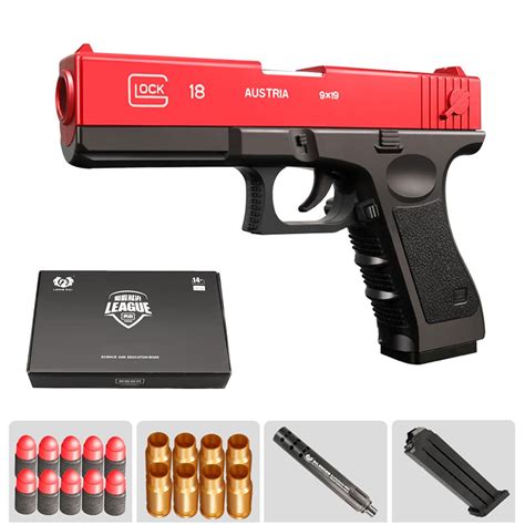 Buy HHKX100822 Classic Glock & M1911 Soft Bullet Toy , Shell Ejecting Soft Bullet Toy With ...