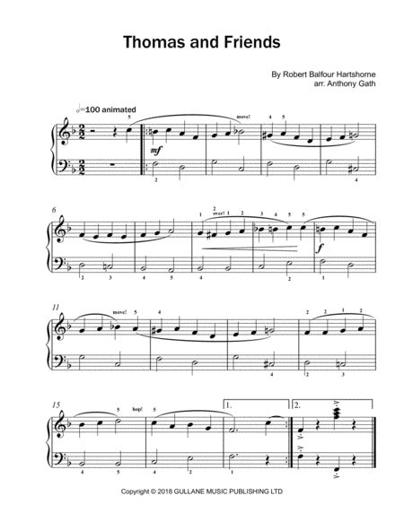 Thomas And Friends Theme Song Music Sheet Download - sheetmusicku.com