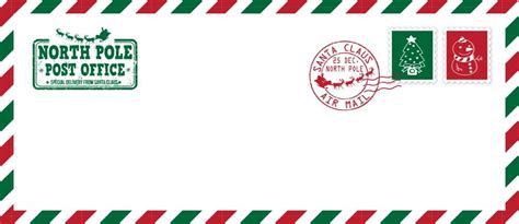 Downloadable Free Printable Santa Envelopes North Pole - Printable ...