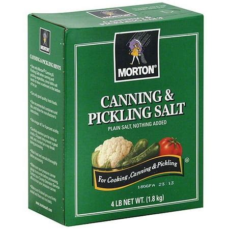 Morton Canning & Pickling Salt, 4 lb (Pack of 9) - Walmart.com