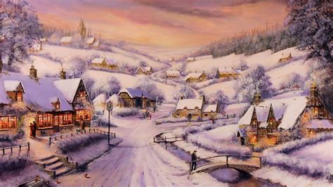 Snowy Village Wallpapers - 4k, HD Snowy Village Backgrounds on WallpaperBat