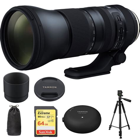 Tamron SP 150-600mm F/5-6.3 Di VC USD G2 Zoom Lens for Nikon Mounts (AFA022N-700) with Sandisk ...