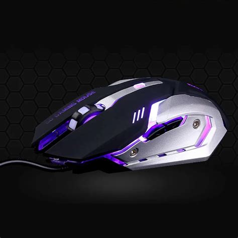 Wired Computer Mouse 7D LED Light Optical Gaming Mice with Metal Aggravated-in Mice from ...