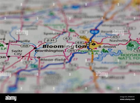 Bloomington indiana on a map hi-res stock photography and images - Alamy