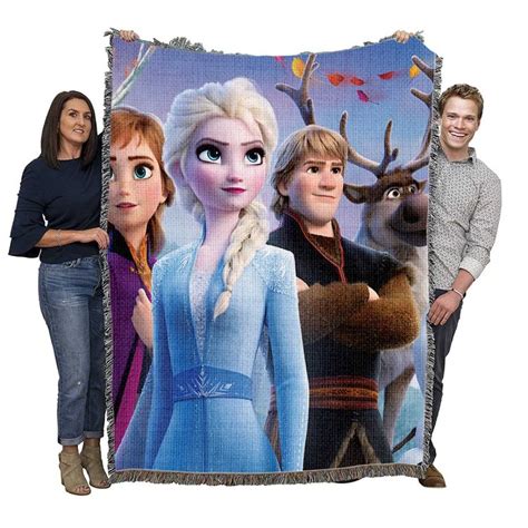 Anna Elsa Kristoff In Frozen 2 Disney Movie Woven Blanket