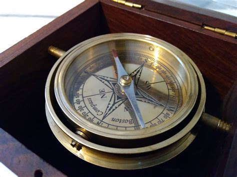 Floating Compass, Boxed, Boston Compass, Boating, Sailing, Nautical Decor, Home Decor, Gift for ...