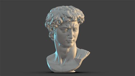 Head Of Michelangelo's David, Optimised - Download Free 3D model by ...