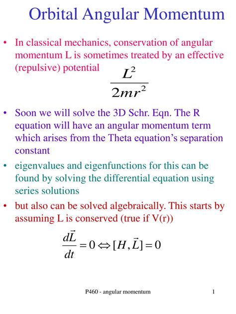 PPT - Orbital Angular Momentum PowerPoint Presentation - ID:153582