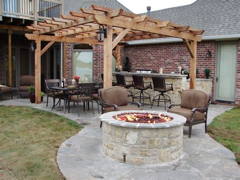 Inexpensive Outdoor Fireplace With Pergola — Randolph Indoor and Outdoor Design