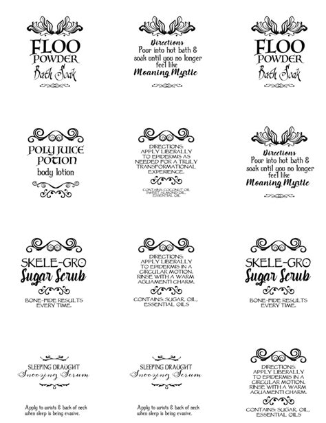 21 Harry Potter Potion Labels Templates - Ccalcalanorte.com