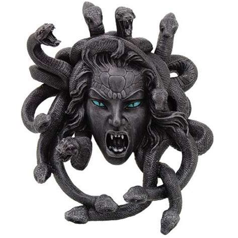 Medusa Head Greek Gorgon Plaque in Stone Finish - Greek Mythology