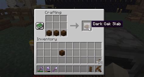 How To Make Dark Oak Slab: Minecraft Recipe