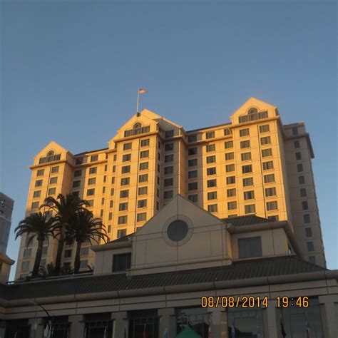 OAKLAND & THE BAY as seen through a Knight's Visor — Fairmont Hotel San Jose, Ca