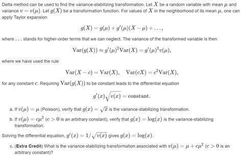 Solved Delta method can be used to find the | Chegg.com