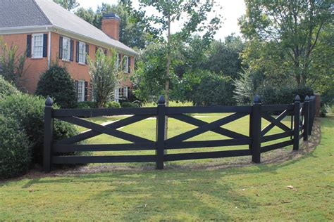 3-Rail Crossbuck w/ 6x6 French Gothic Posts - Accurate Fence, Atlanta ...