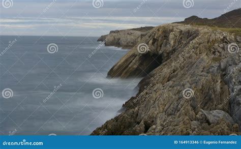 Cliffs on the Asturian Coast of the Cantabrian Sea Stock Photo - Image ...