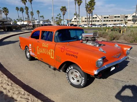 BangShift.com Old Granddad 1957 Chevrolet Gasser For Sale With Blown Big Block Power! Street ...