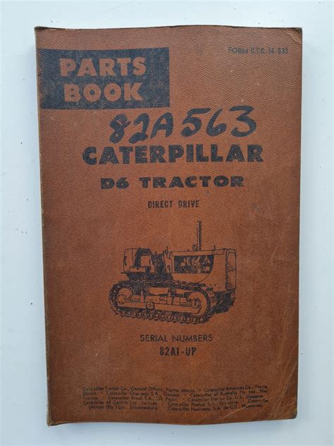 Caterpillar D6 Direct Drive Tractor Parts Catalogue - SPS Parts