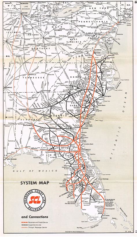 Seaboard Coast Line RR System Map