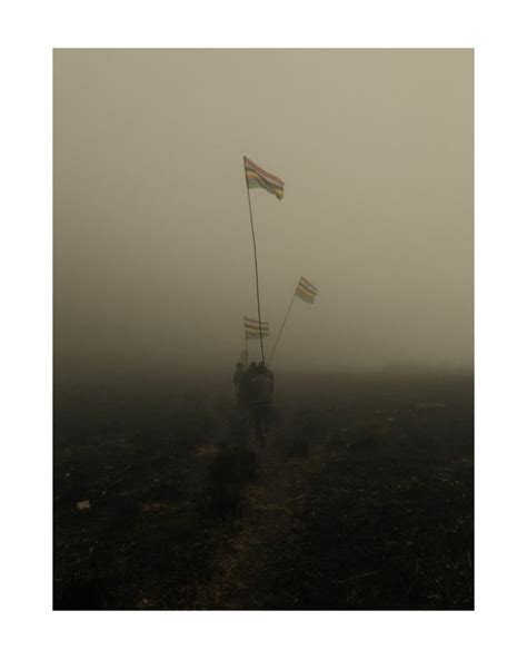 This was shot while hiking at the peak of Mt. Koubru. The flags is the ...