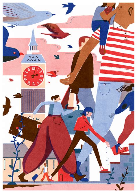 Migration in the UK // Poster Illustration :: Behance