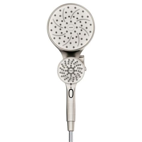 MOEN Attract with Magnetix 6-spray 6.75 in. Dual Shower Head and Adjustable Handheld in Spot ...