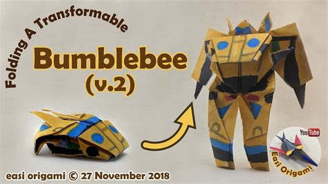 Transformers Bumblebee Car Papercraft Easy Diy Bumblebee