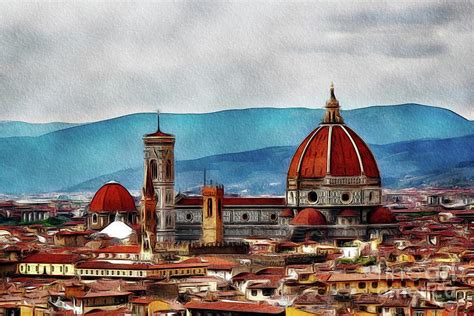 Florence, Italy Painting by Esoterica Art Agency