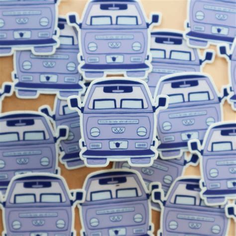 Happy Mini Van Emoji Die Cut Sticker Vinyl Sticker - Etsy