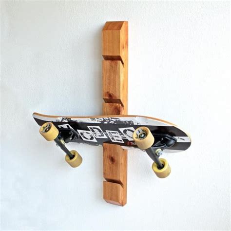 Our custom skateboard rack is decorative, super strong, perfect for skateboards / longboards and ...