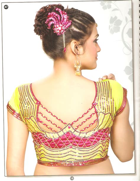 Latest Blouse Back Neck Designs Images, Anjali Blouse Back Design Pics