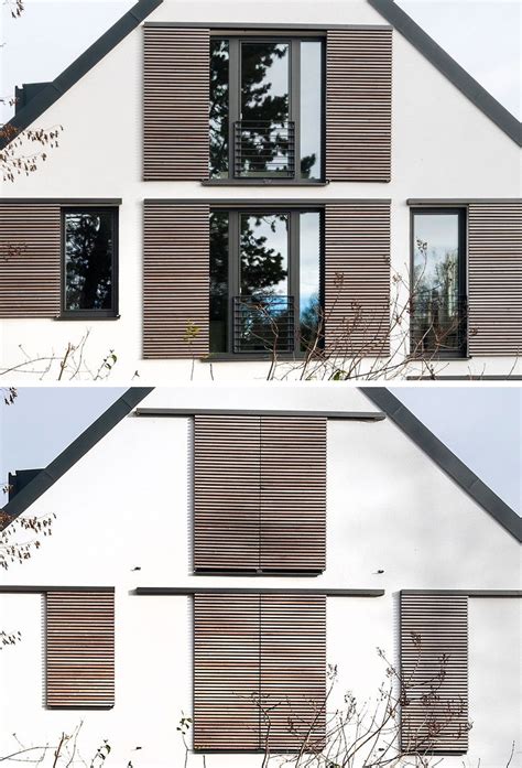 This house is an example of how to do modern window shutters