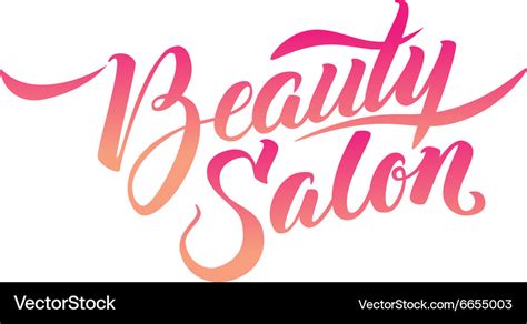 Calligraphy Logo Beauty Salon Royalty Free Vector Image